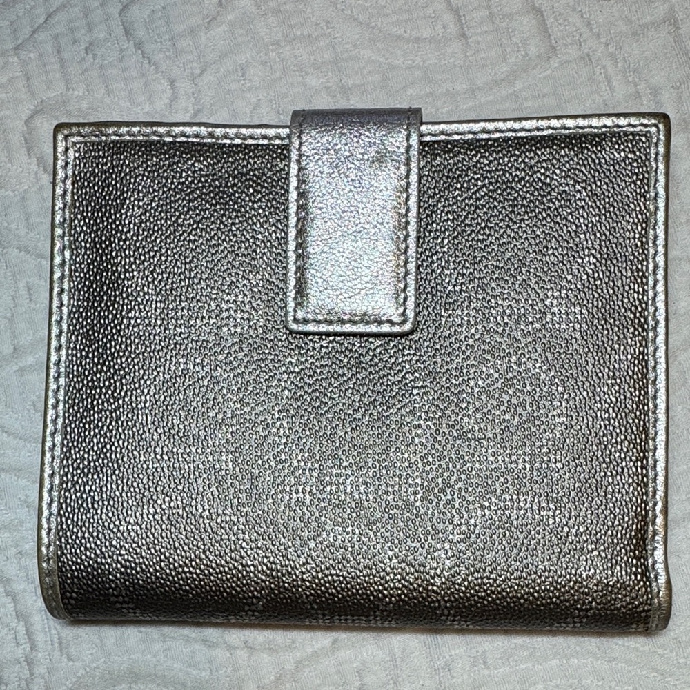 Salvatore Ferragamo Metallic Silver Wallet with Red Box! - Picture 6 of 16